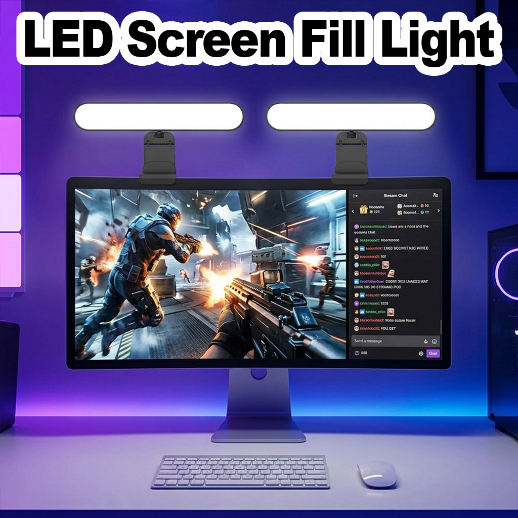 Desk Setup Videos - Aanraakbare dimbare LED-schermverlichting Laptopdisplay Hanglamp Video-oproepen