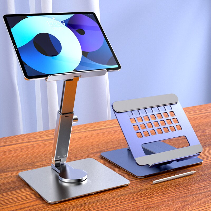 Desk Setup Ipad - Aluminium tabletstandaard 360° ° Roterende opvouwbare