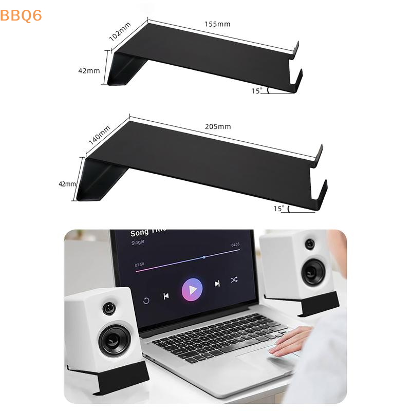 Desk Setup Speakers - *1 STKS Metalen desktopluidsprekerstandaard met antislipbasis