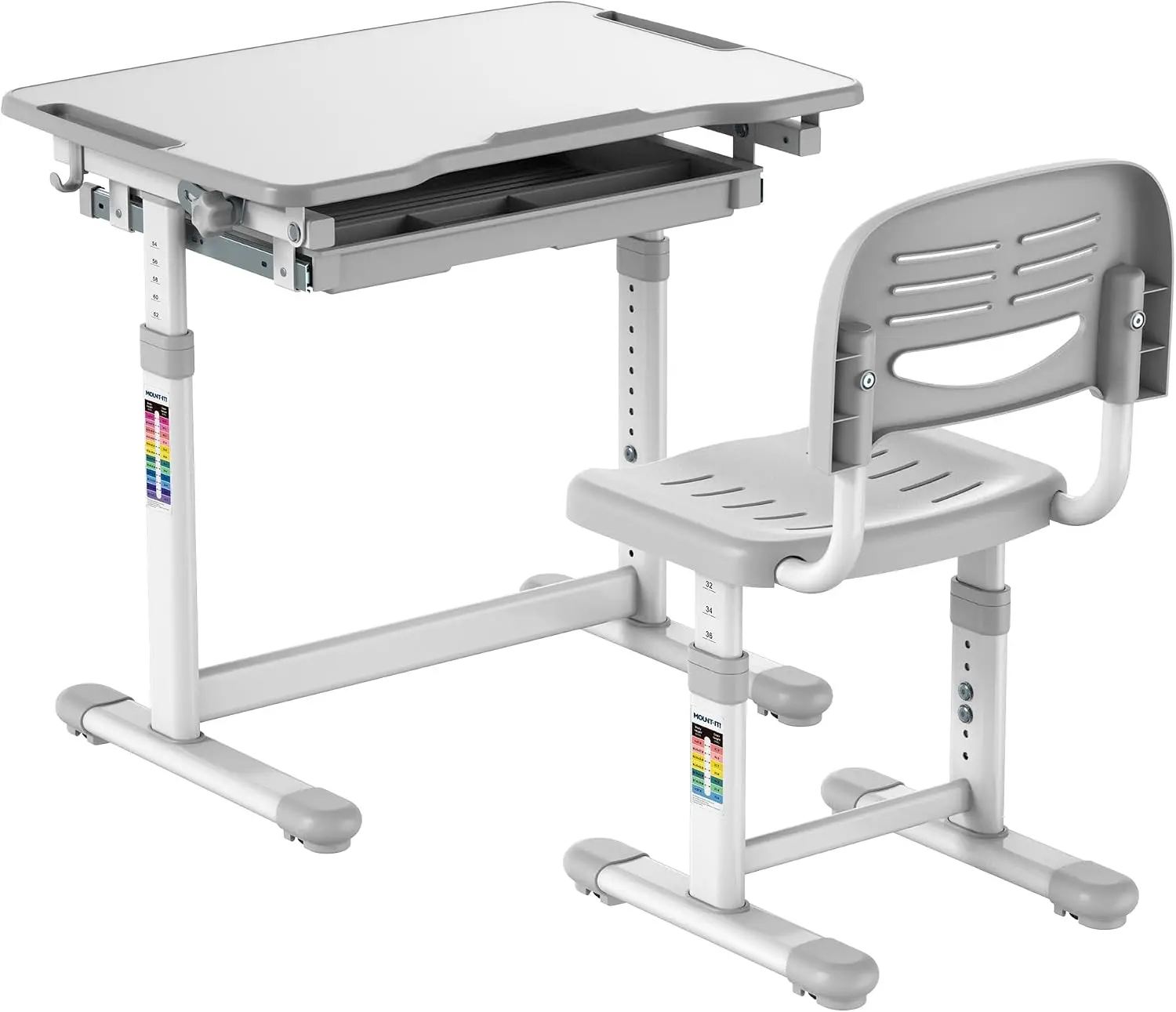 Desk Setup Kids - Mount-It! Kinderbureau en stoelset, in hoogte