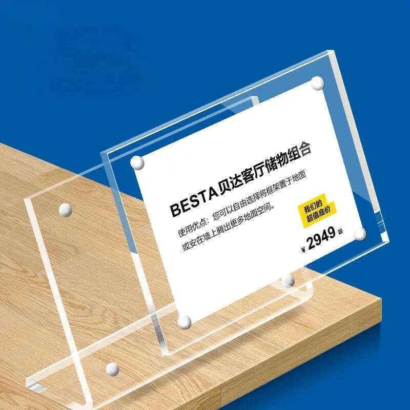 Sticky Memo Holder - 5 stks L Vorm Magnetische Acryl