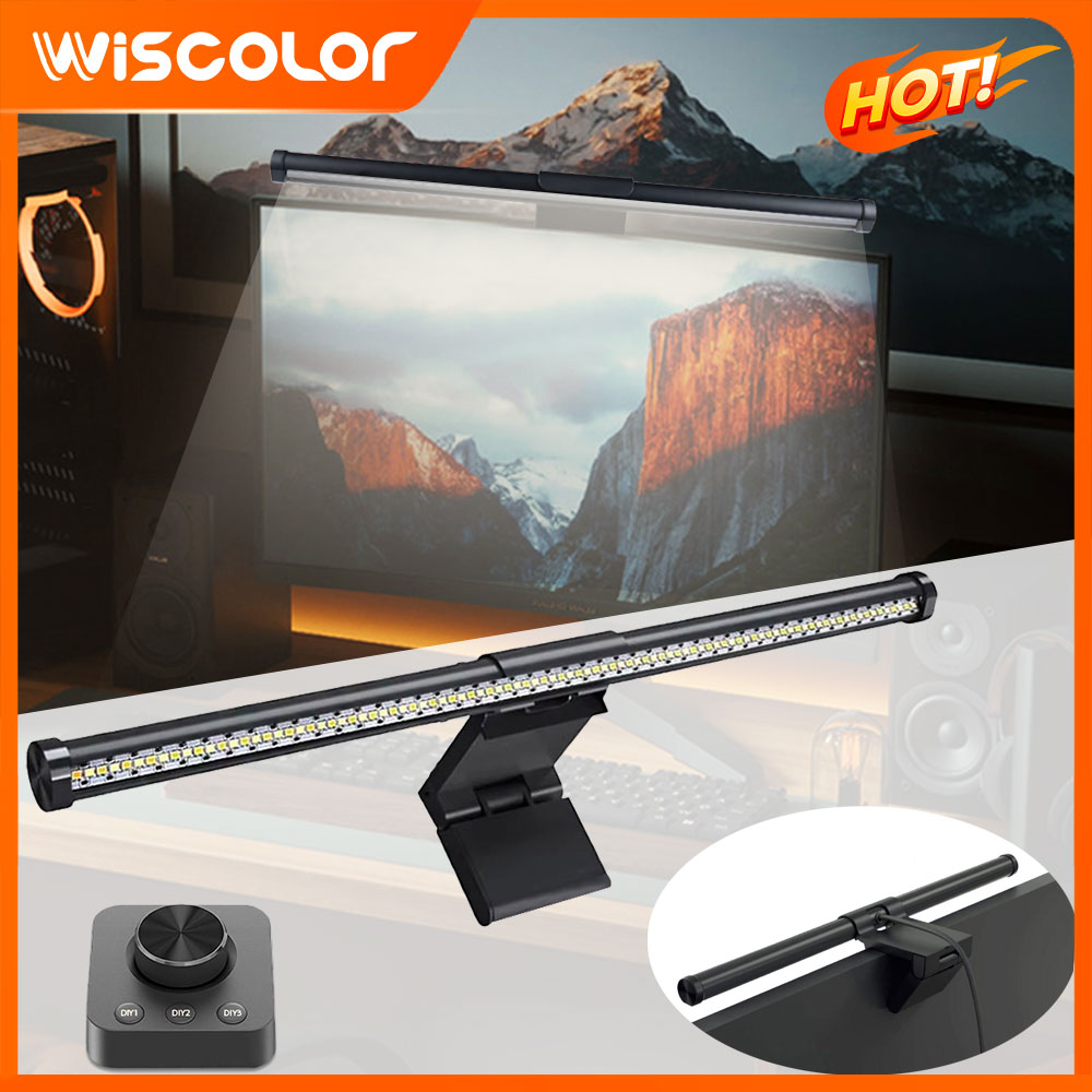 Desk Setup No Monitor - Dimbare lichtbalk voor monitordecoratie, led-verlichting met