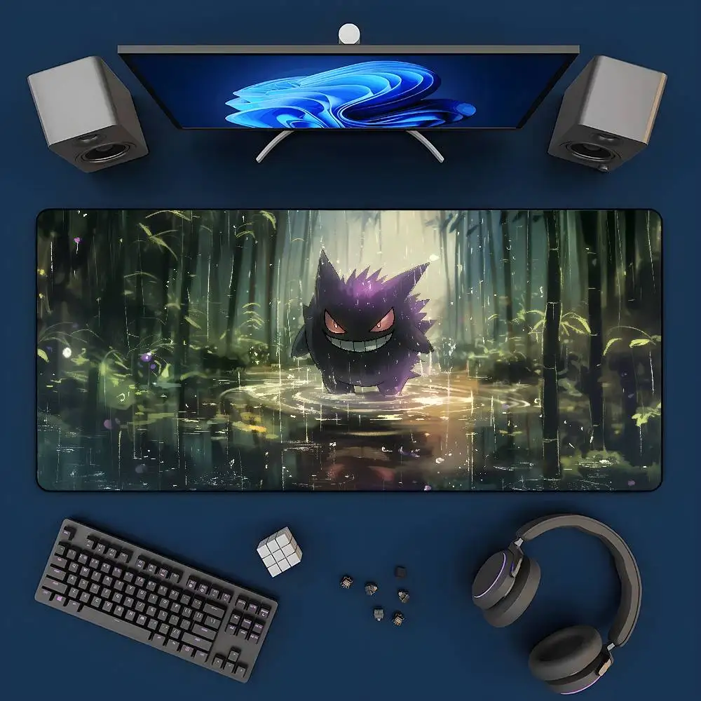 Desk Setup With Laptop - Pokemon Gaming-muismat Grote rubberen toetsenbordmat 2MM