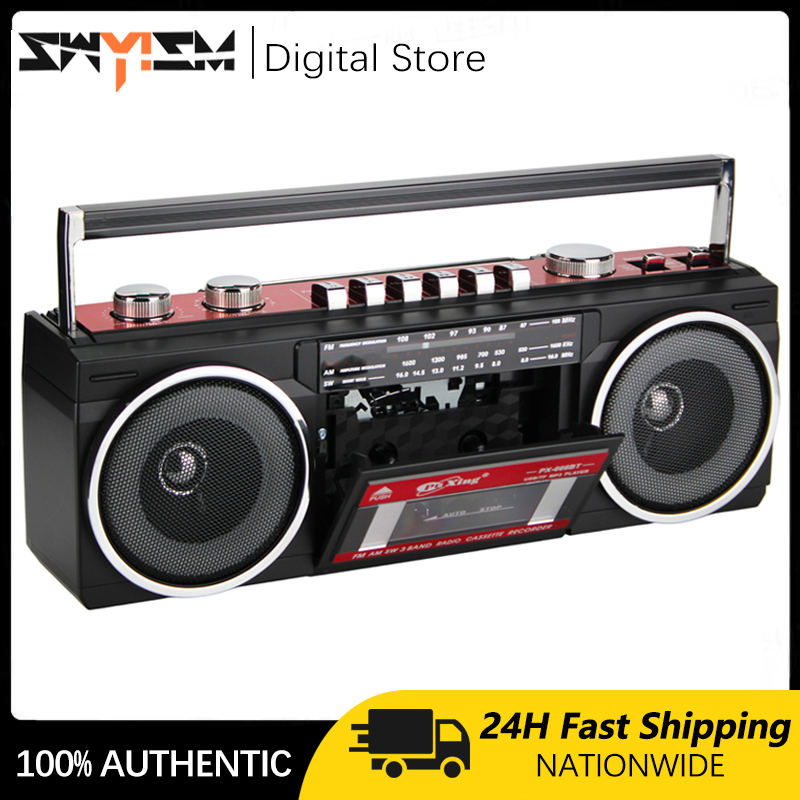 Desk Setup Speakers - Desktop Retro Cassette Recorder Speler Met