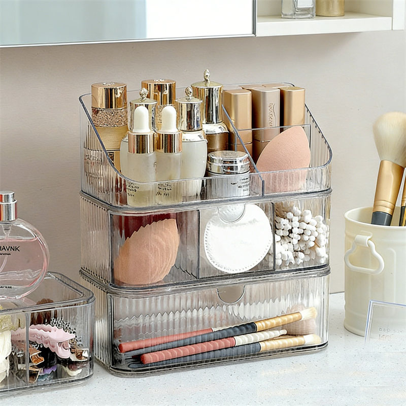 Desk Drawer Unit - Ladetype Cosmetica-opbergdoos Stapelbare make-upborstels Cosmetische gereedschapsorganizer