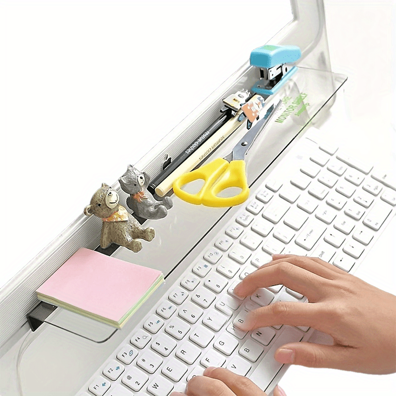 Sticky Memo Holder - 1 stuk transparant computer-memobord, houder voor