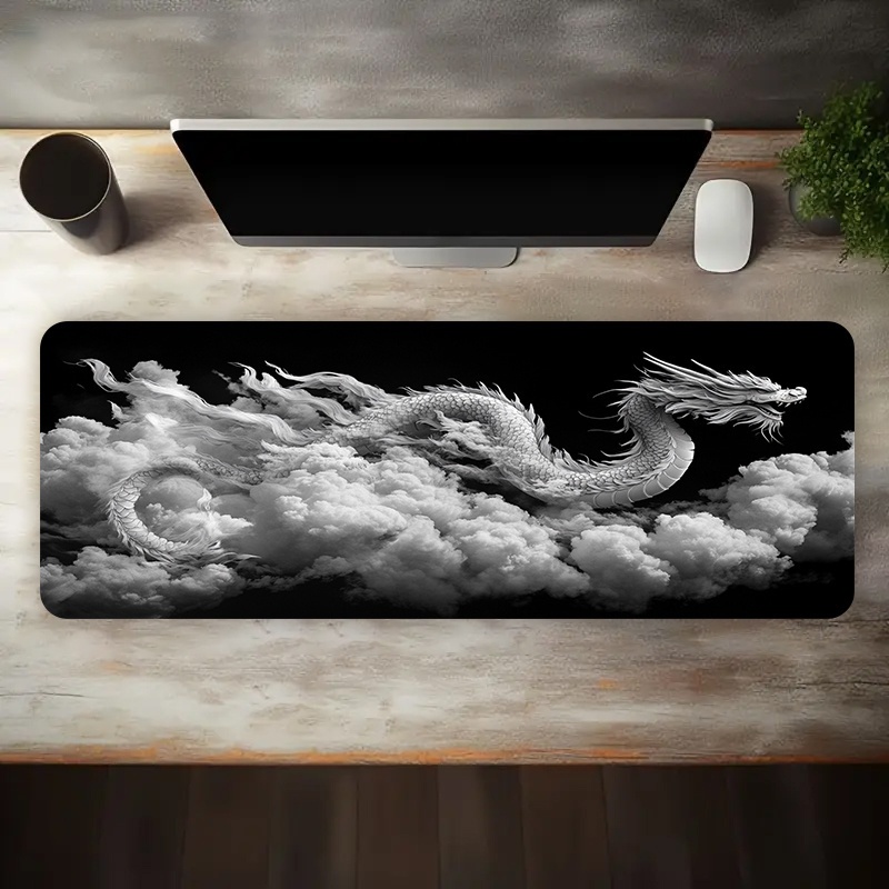 Zwart-witte Dragon Gaming Muis - Desk Setup With Laptop recensie en prijs