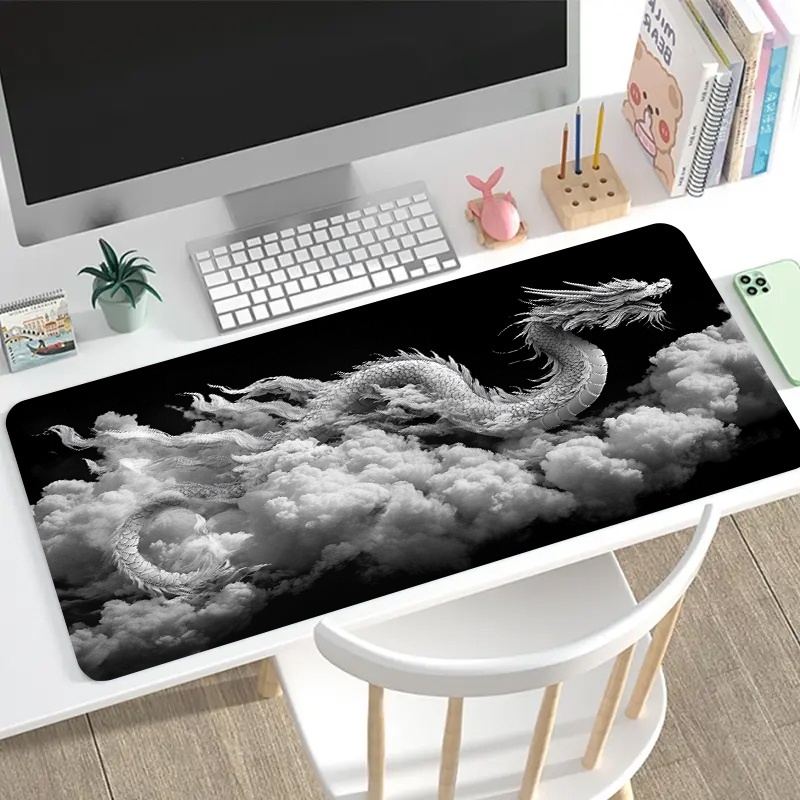 Zwart-witte Dragon Gaming Muis - Desk Setup With Laptop recensie en prijs