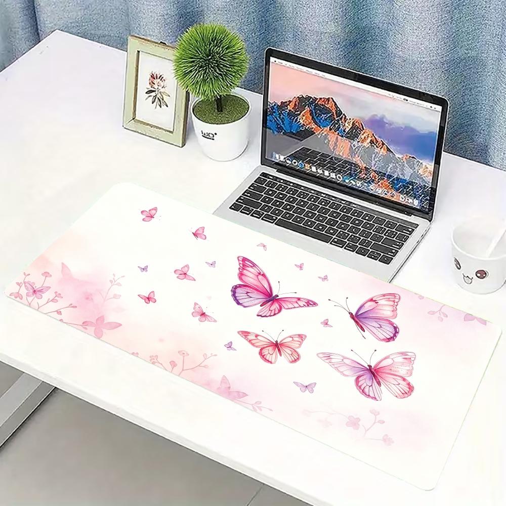 Waterverf roze vlinder grote g - Desk Setup With Laptop recensie en prijs