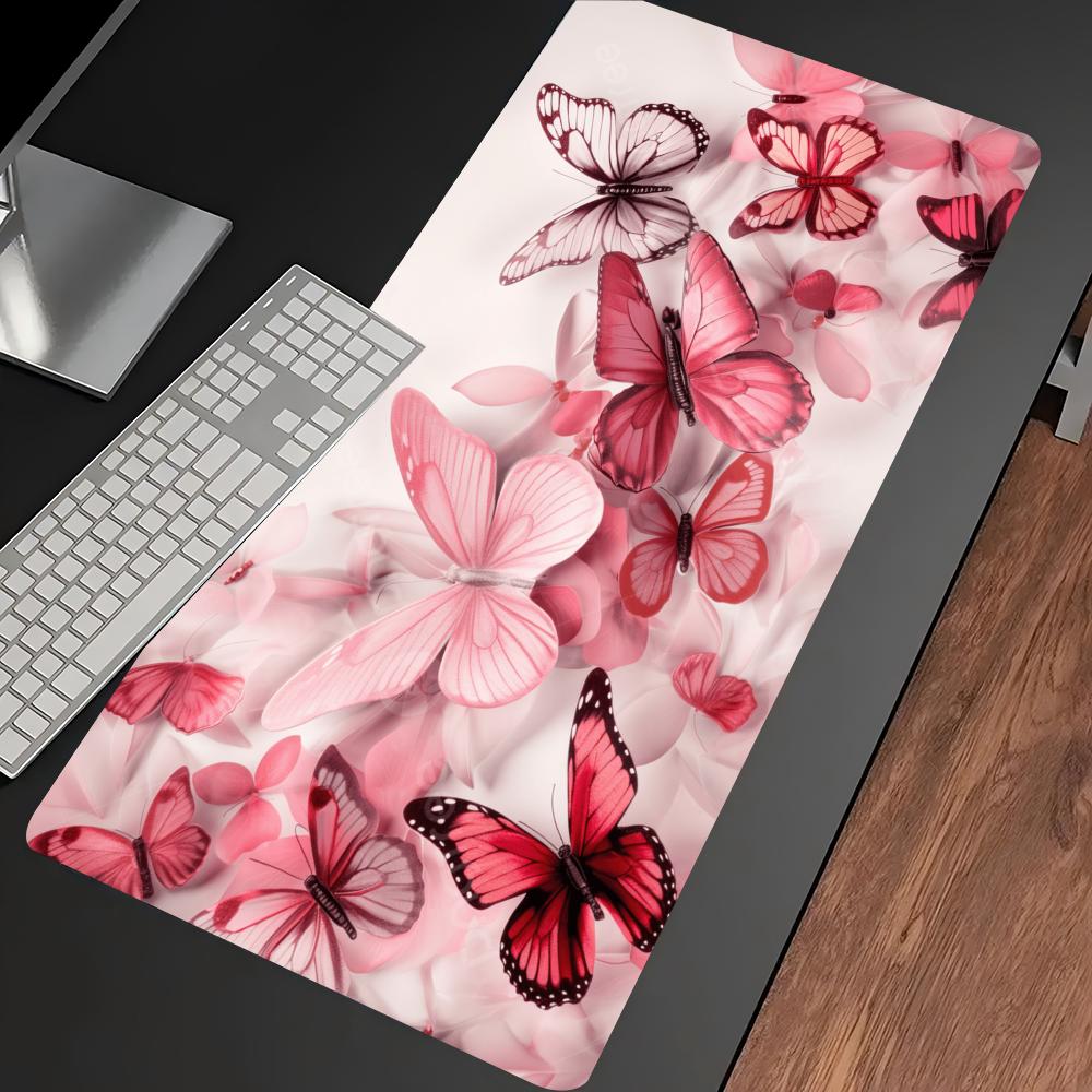 Waterverf roze vlinder grote g - Desk Setup With Laptop recensie en prijs