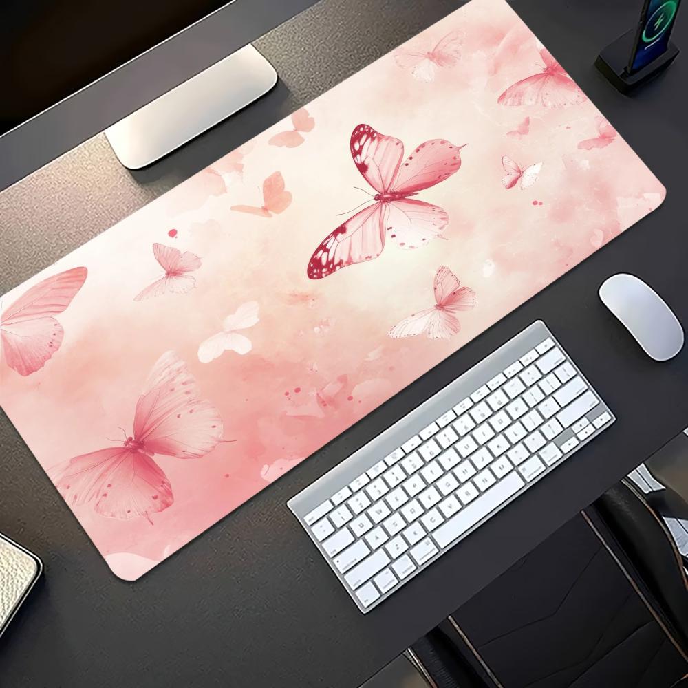 Waterverf roze vlinder grote g - Desk Setup With Laptop recensie en prijs