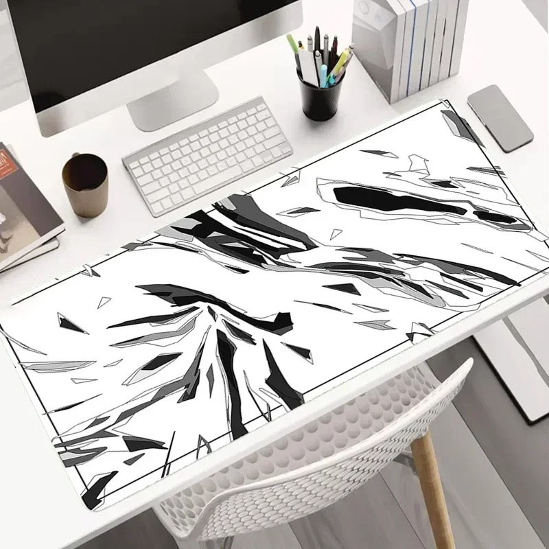 Modern donker geometrisch tafe - Desk Setup Grey recensie en prijs