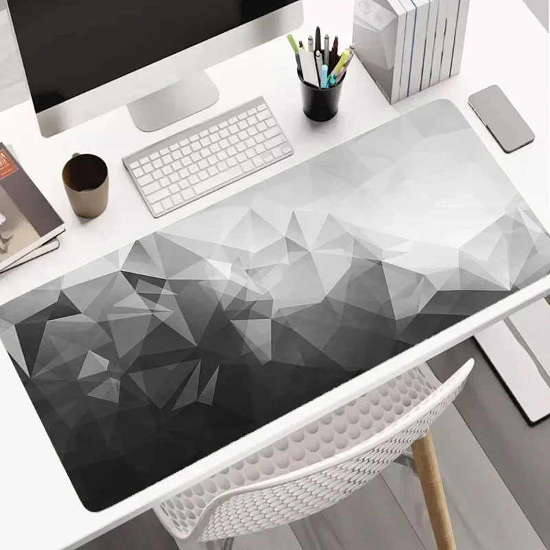 Modern donker geometrisch tafe - Desk Setup Grey recensie en prijs