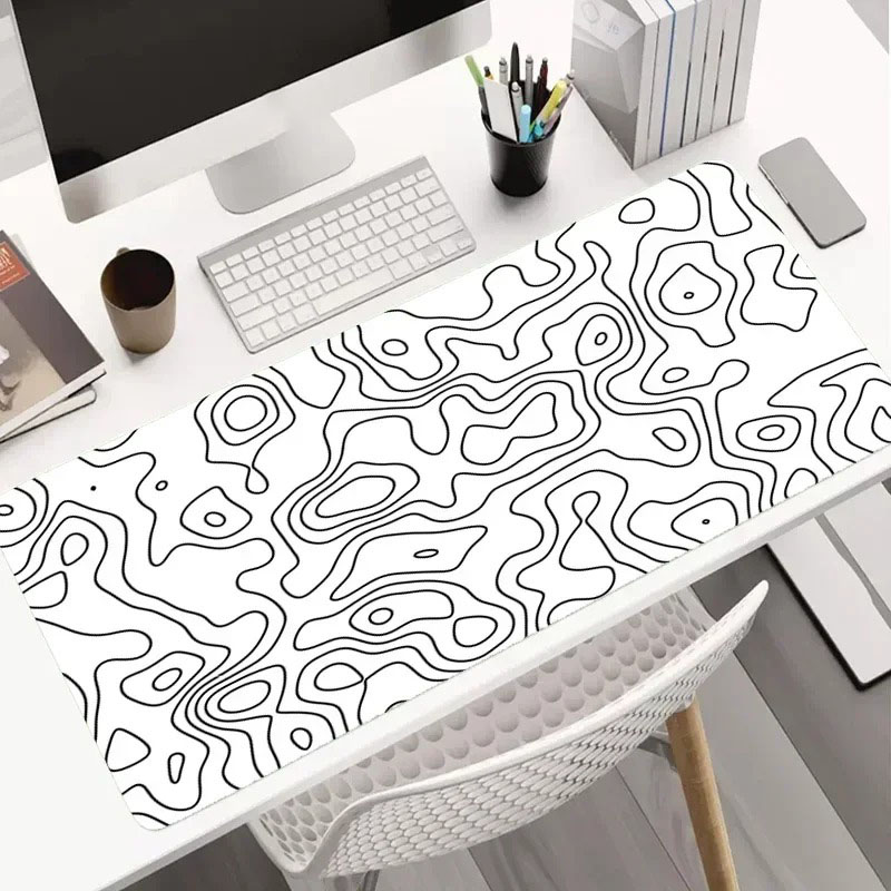 Modern donker geometrisch tafe - Desk Setup Grey recensie en prijs