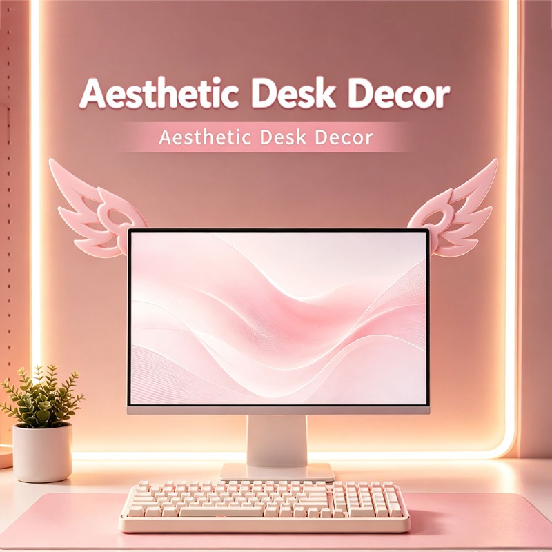 Kawaii 3D-vleugeldecoratie voo - Desk Setup No Monitor recensie en prijs