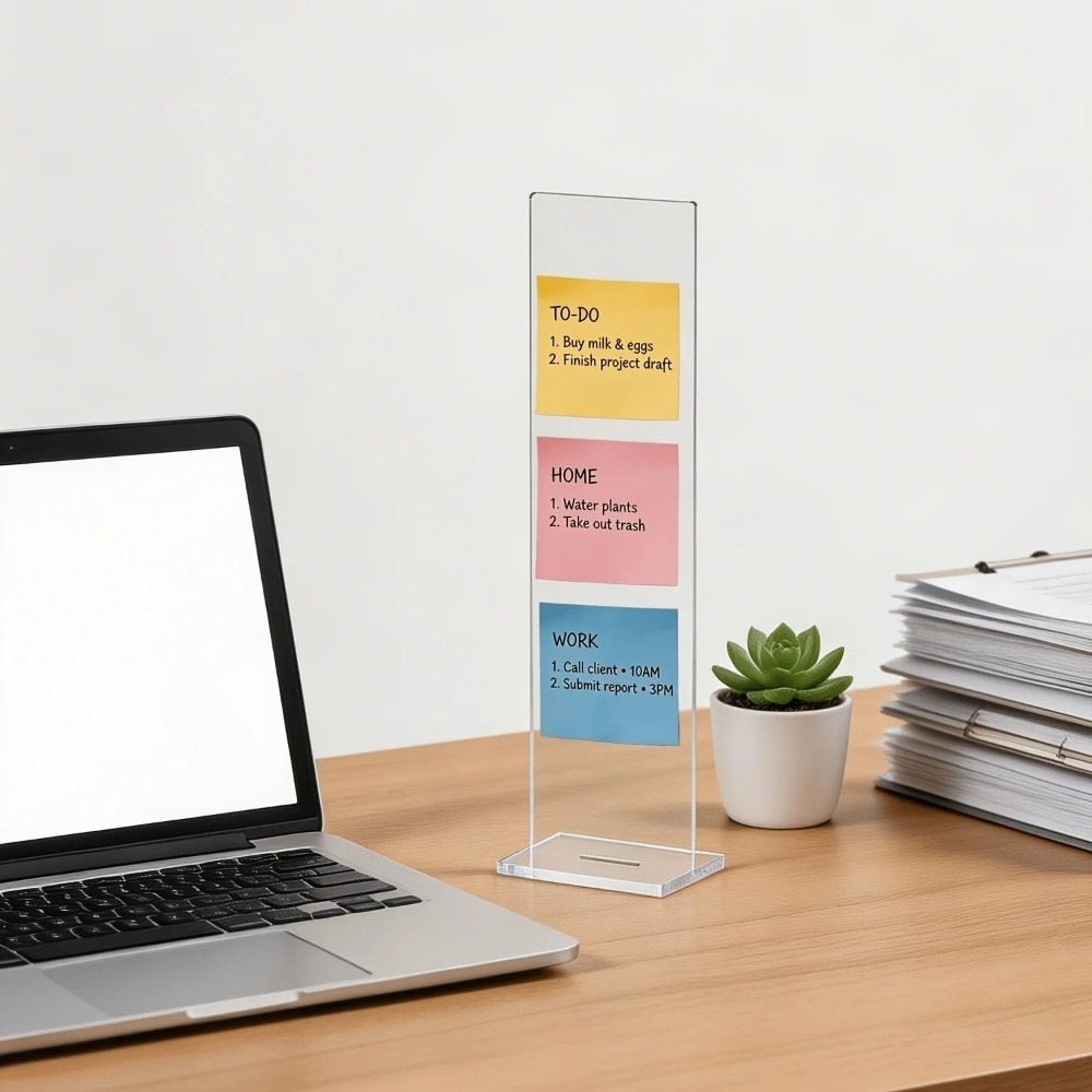 Duurzaam acryl memo-berichtbor - Sticky Memo Holder recensie en prijs
