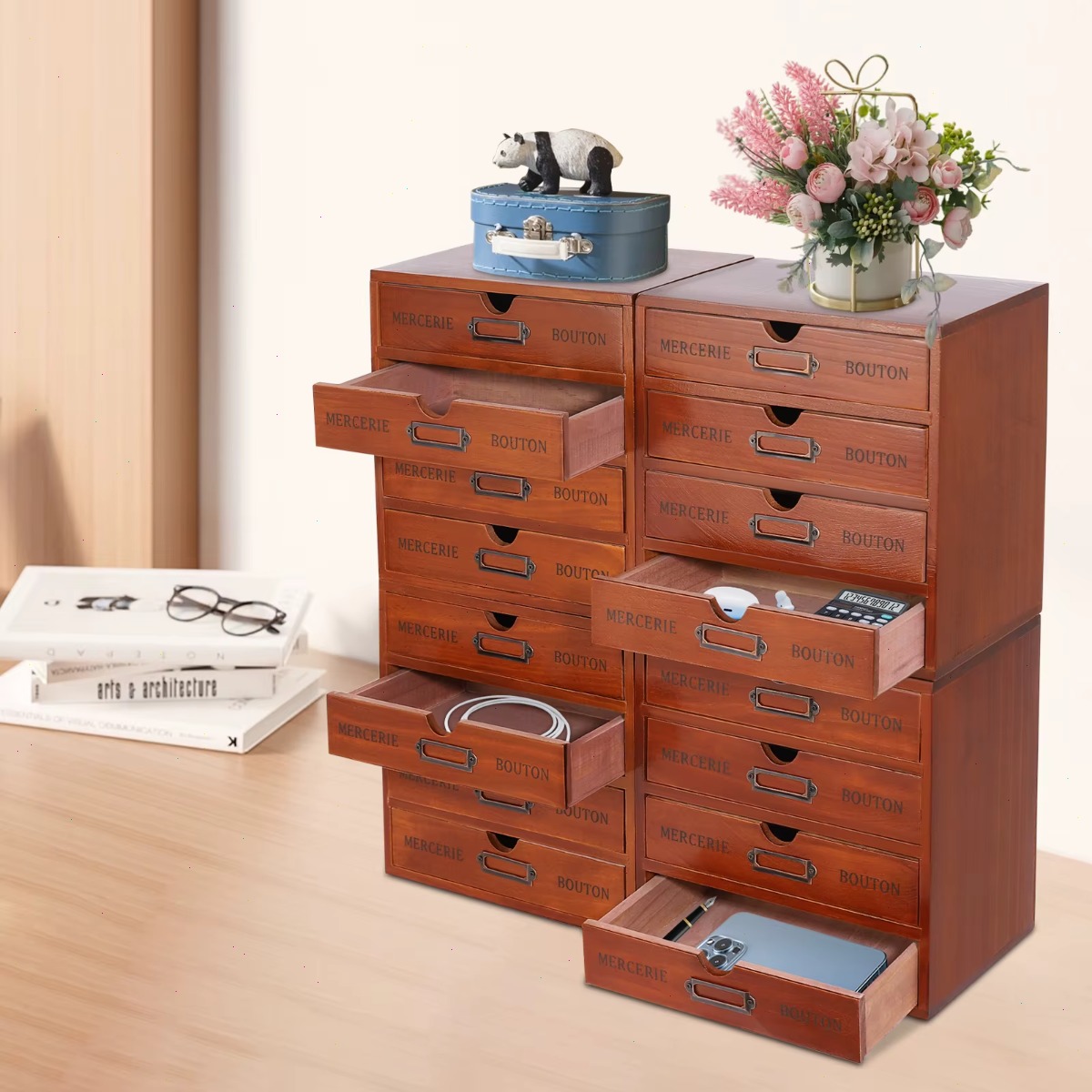 4-delige lade-organizer, 16-la - Desk Drawer Unit recensie en prijs