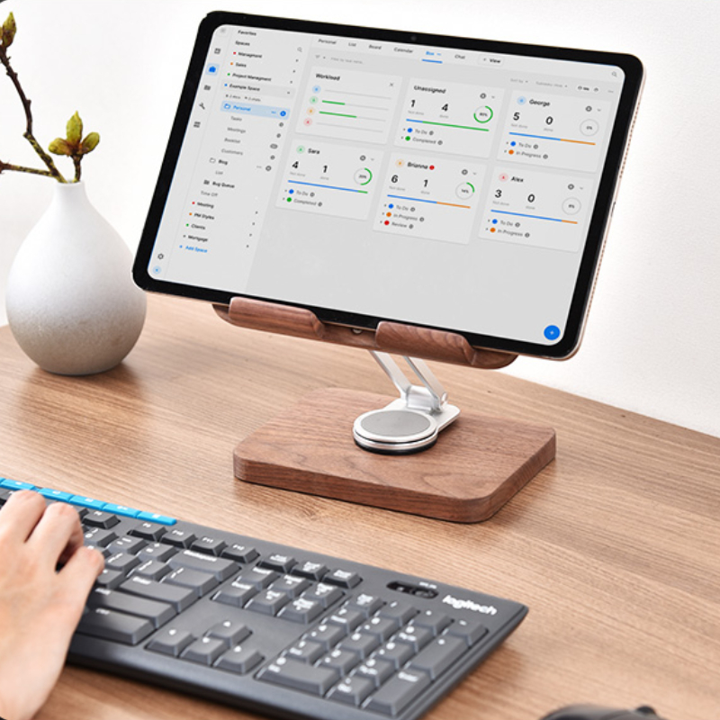iPad-standaard van zwart noten - Desk Setup Tablet recensie en prijs