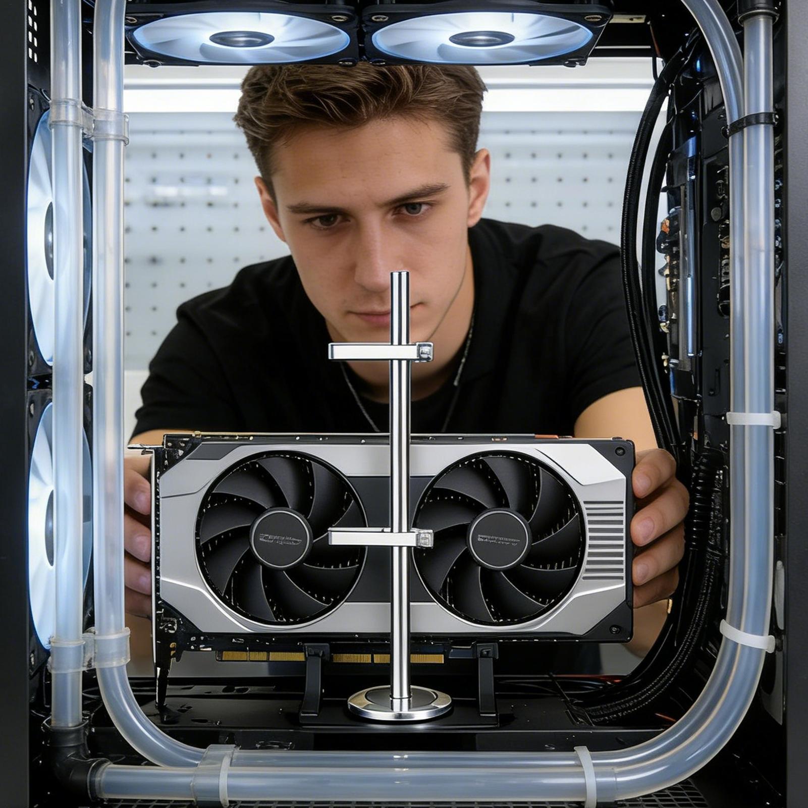 GPU Sag-beugel met magnetische - Desk Setup Videos recensie en prijs