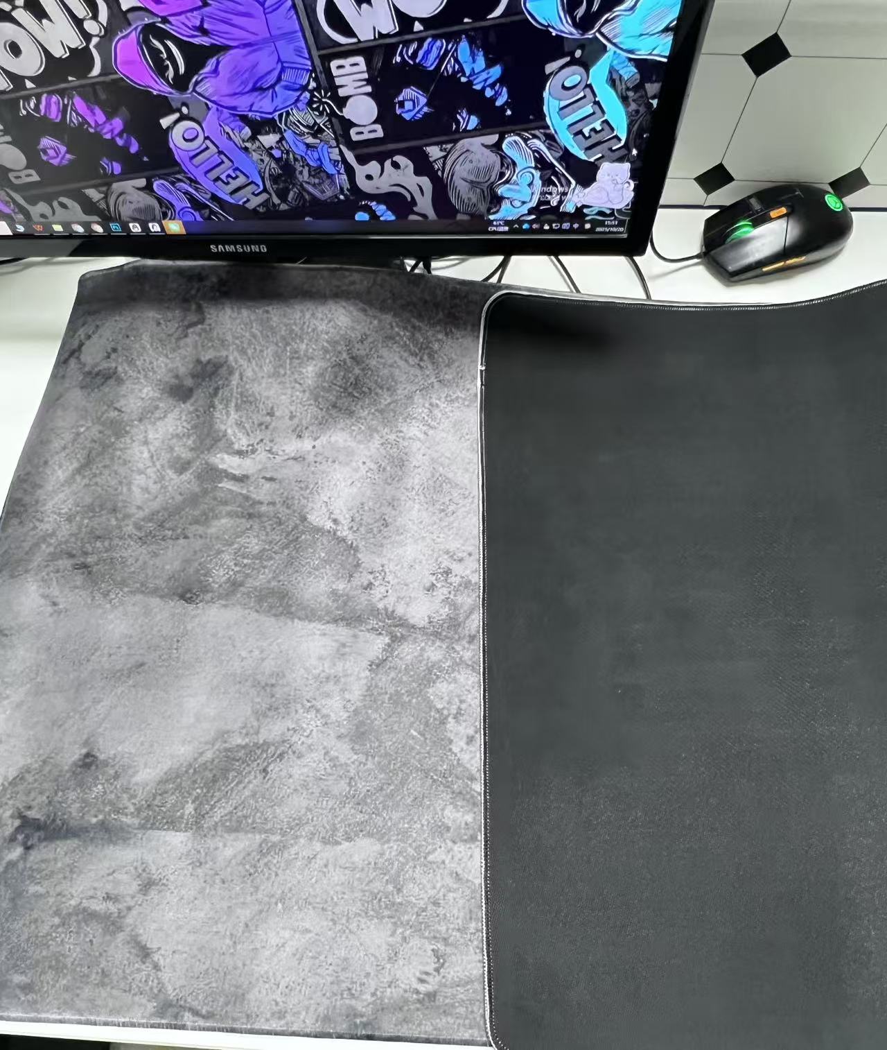 Grijs Marmer Grote Muismat Mui - Desk Setup Grey recensie en prijs
