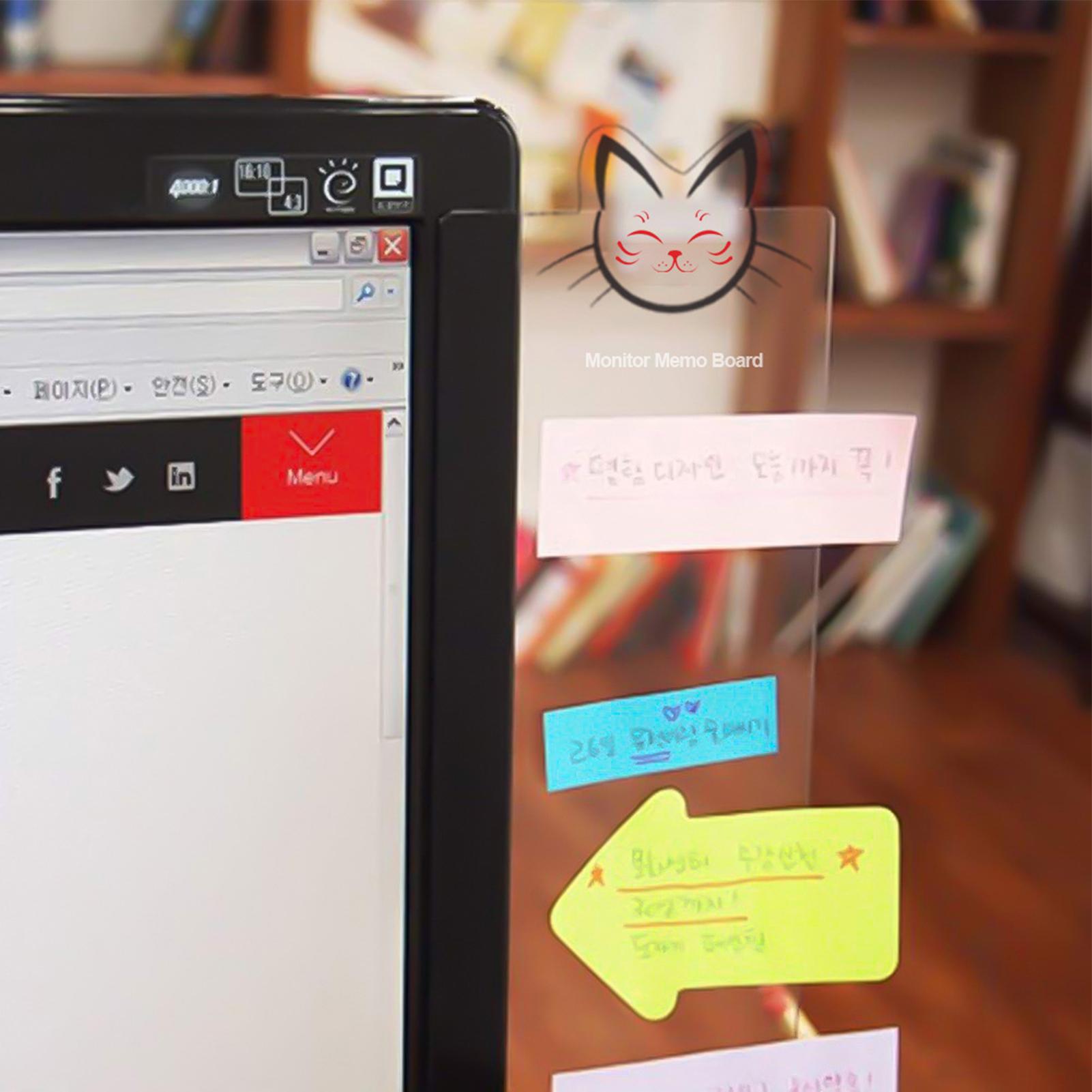 Monitor Side Memo Board Acryl  - Sticky Memo Holder recensie en prijs