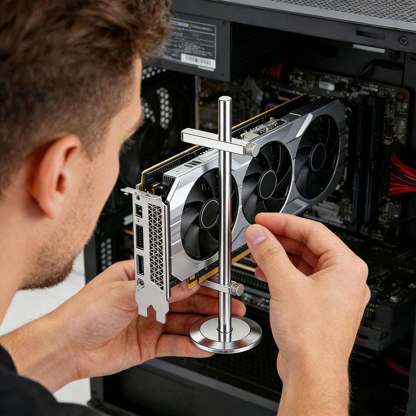 GPU-steunbeugel met magnetisch - Desk Setup Videos recensie en prijs