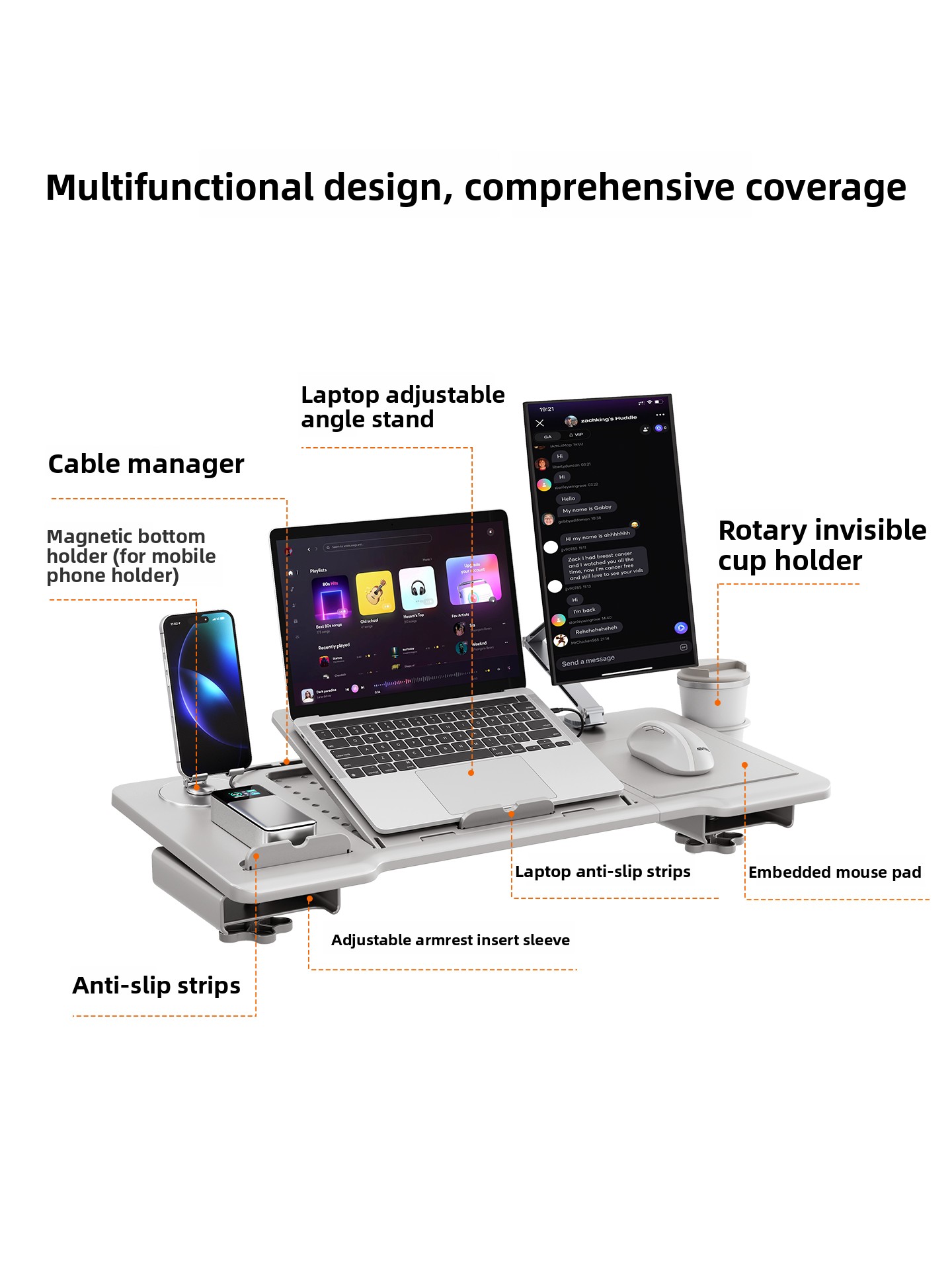 Ergonomische stoel, armleuning - Desk Setup Laptop recensie en prijs