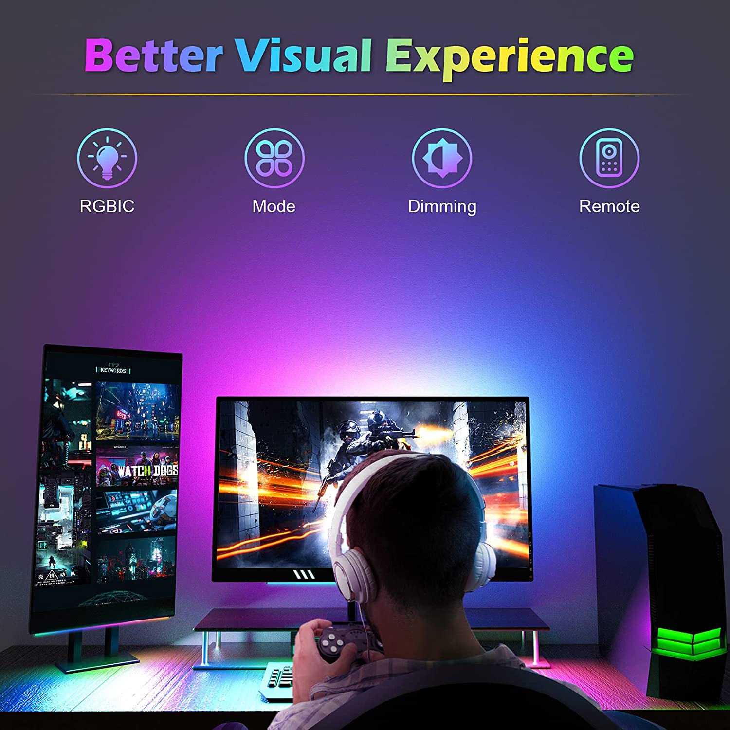 Onder monitor lichtbalk RGB Dr - Desk Room Setup recensie en prijs