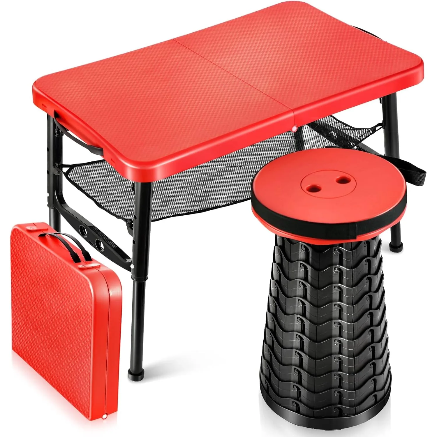 Intrekbare klaptafel en krukse - Desk Setup Laptop recensie en prijs