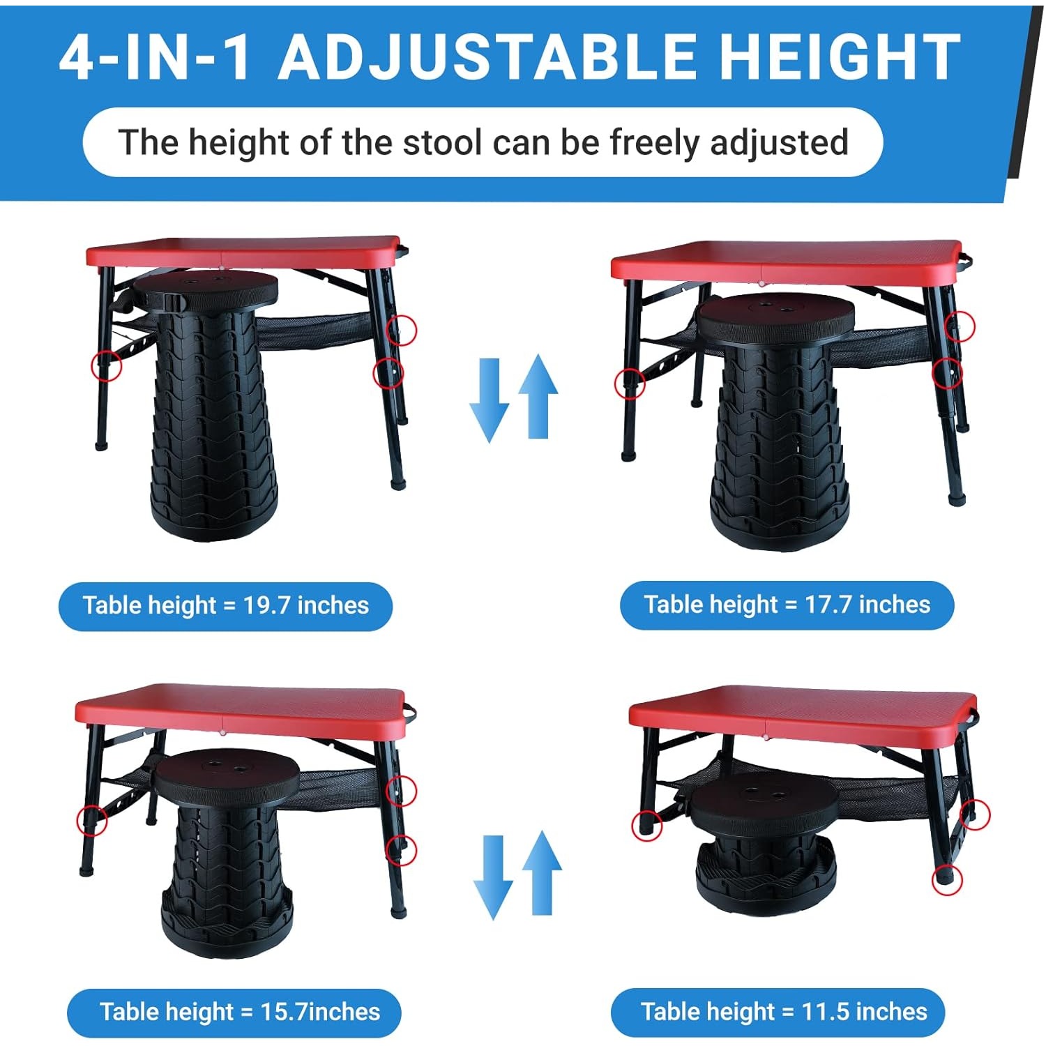 Intrekbare klaptafel en krukse - Desk Setup Laptop recensie en prijs